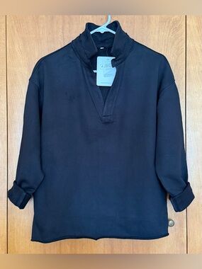 2 Pcs - NWT Ainangua Black Pullover Henley Shirt - Classic Long Sleeve S